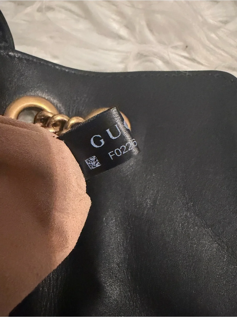 💗 Gucci GG Marmont Pearly Small Black Matelasse Leather Shoulder Bag Limited Ed - Picture 12 of 16